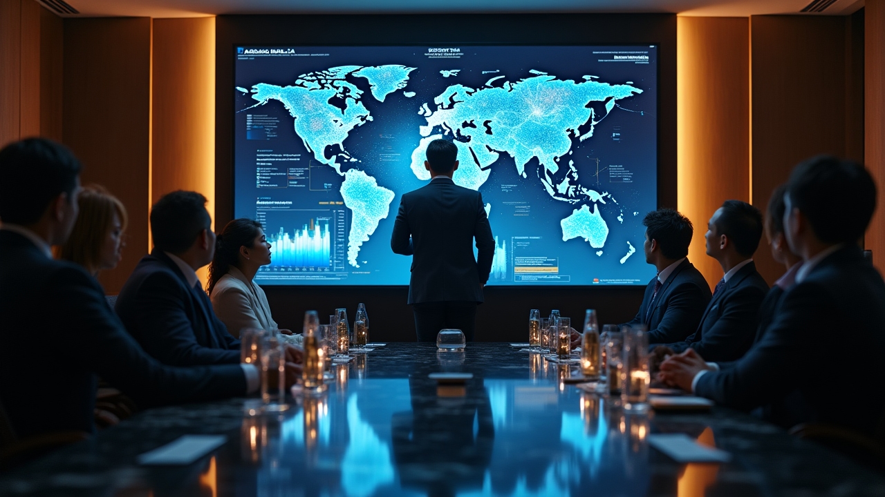 Digital marketing statistics and trends visualization