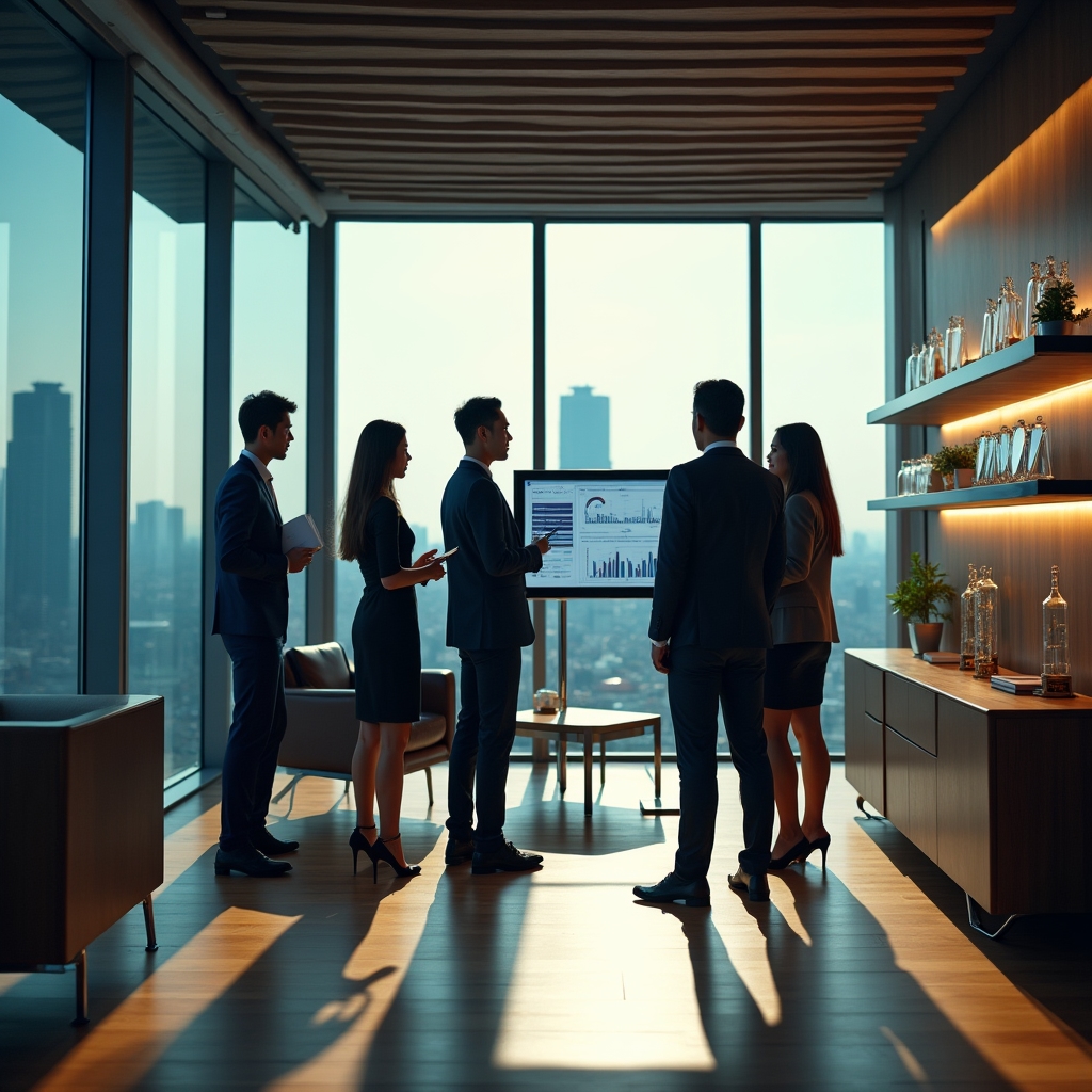 Digital marketing team collaborating